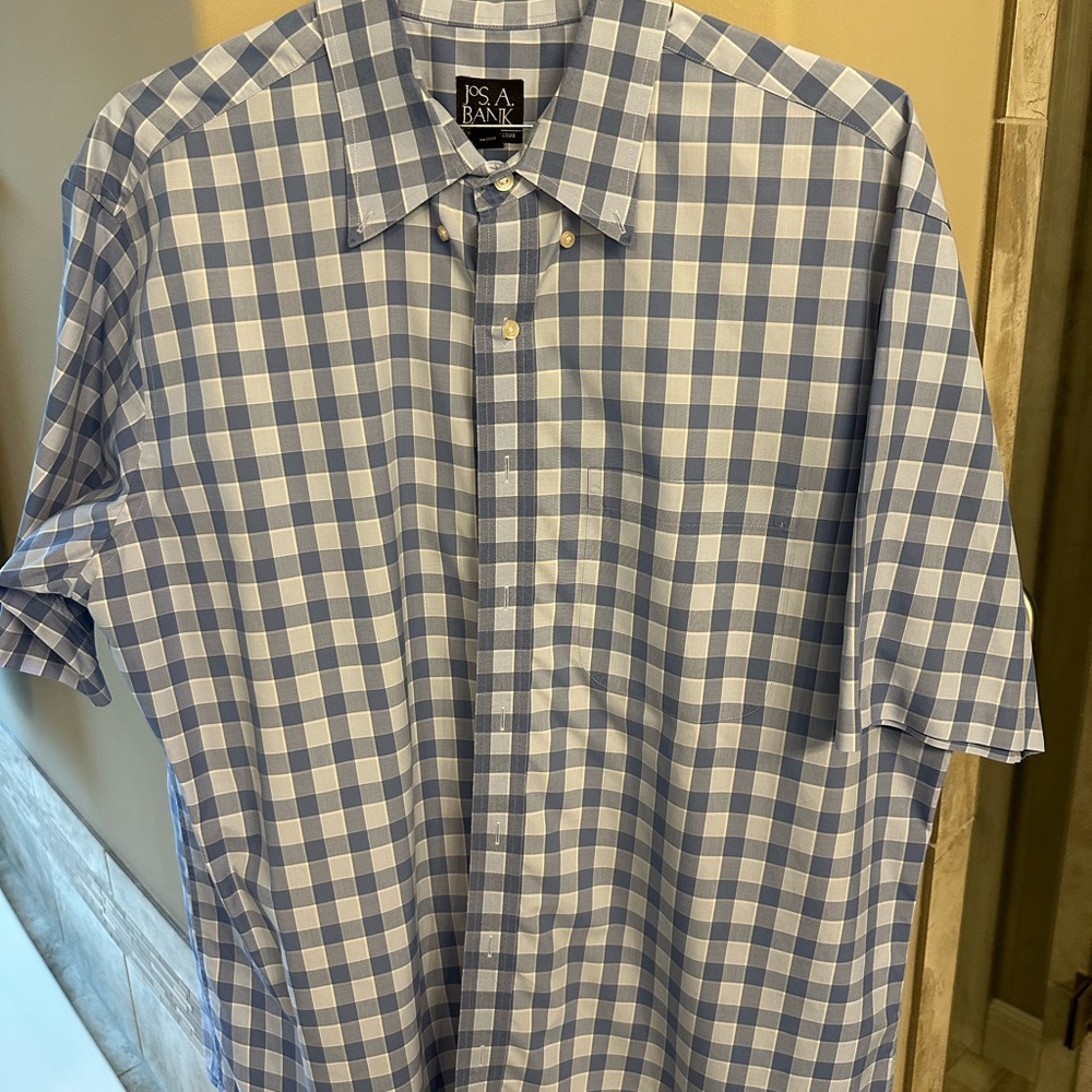 Jos. A. Bank Blue Checkered Men's Shirt
